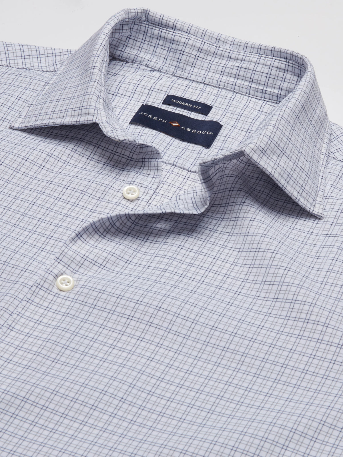 Modern Fit Performance Small Plaid Dress Shirt