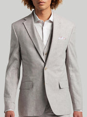 Slim Fit Linen Blend Suit Jacket