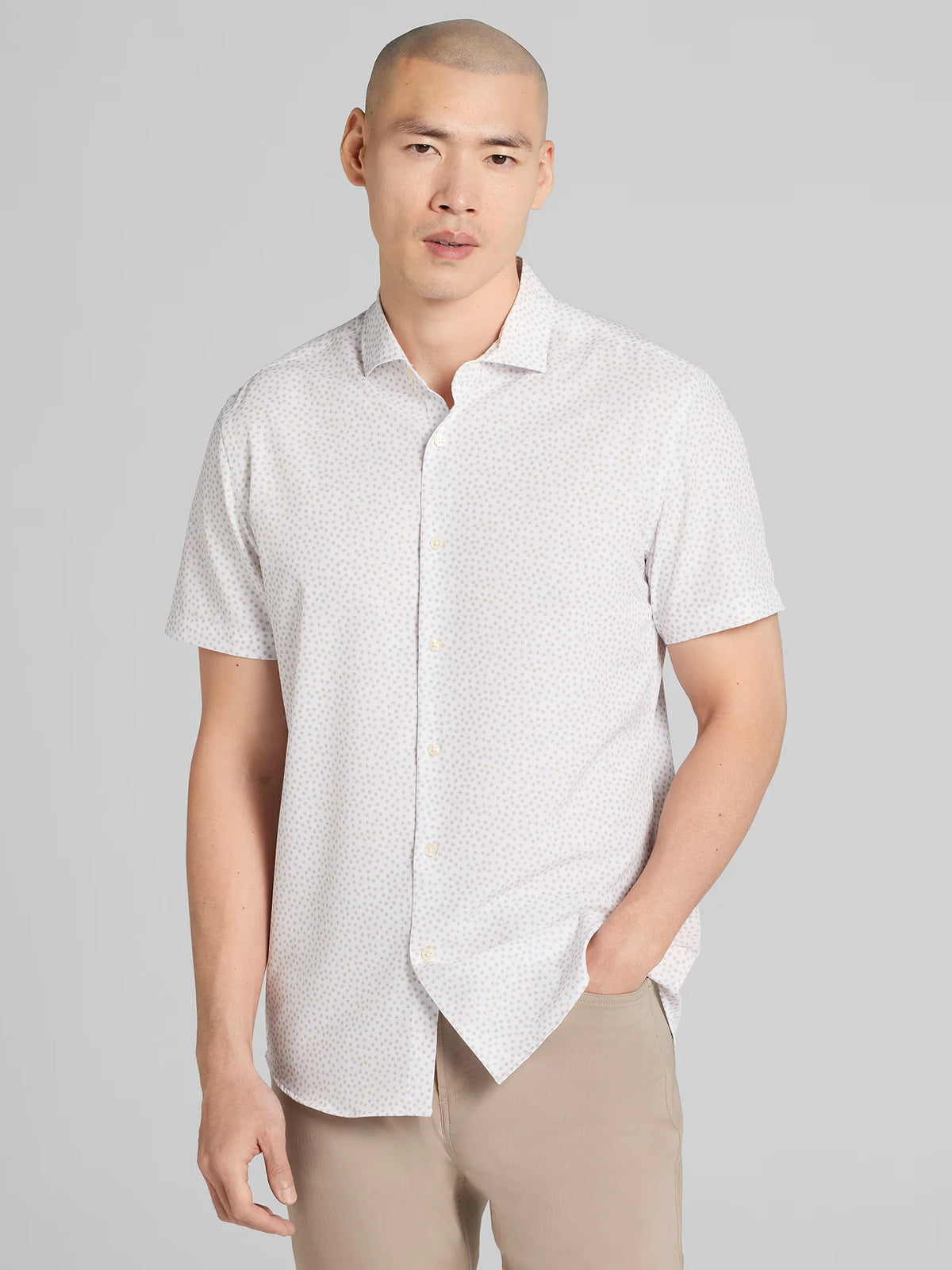 4-Way Stretch Short Sleeve Button Up Shirt
