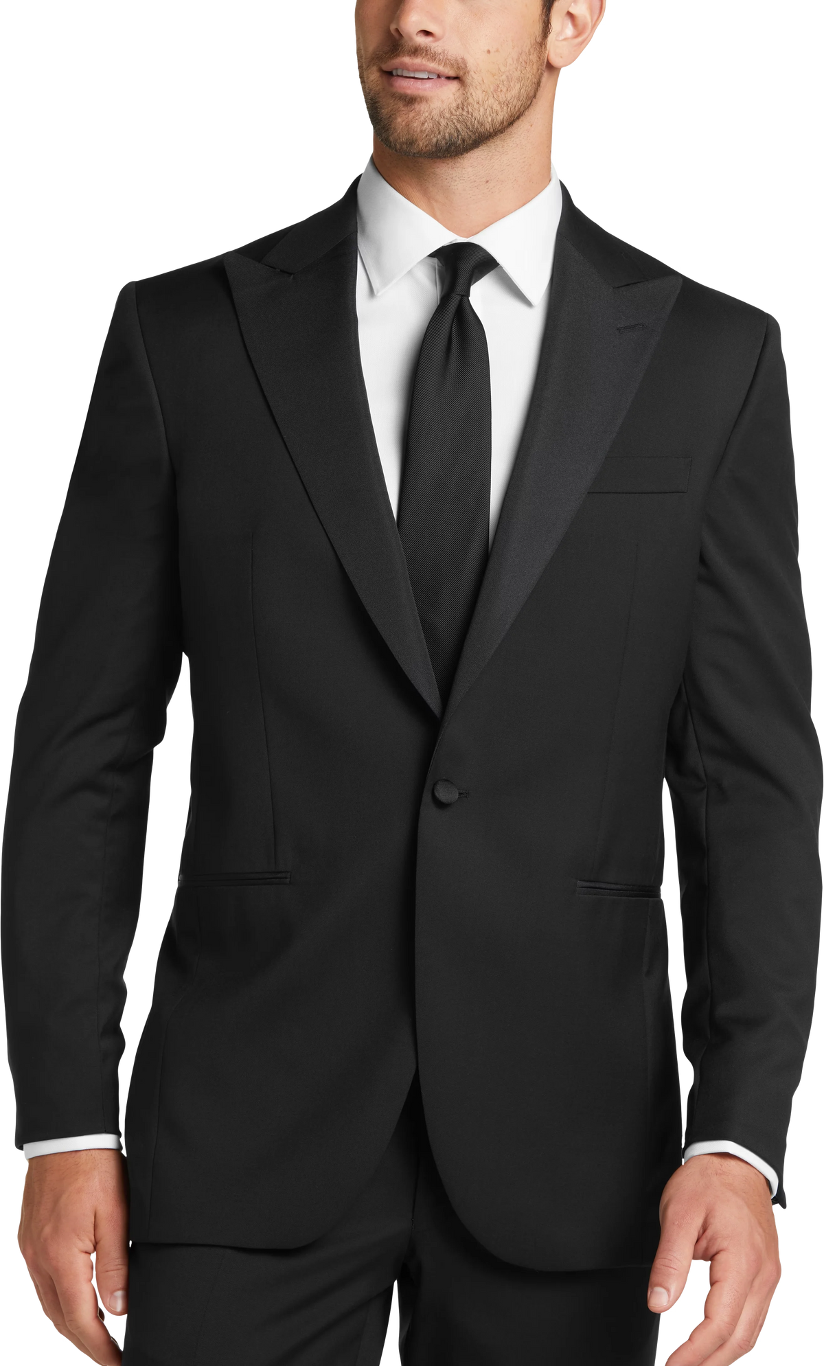 Slim FIt 100% Wool Peak Lapel Tuxedo Jacket