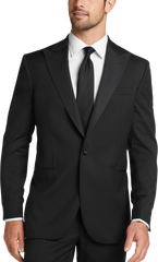 Slim FIt 100% Wool Peak Lapel Tuxedo Jacket