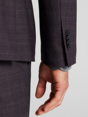 Slim Fit Plaid Suit Jacket