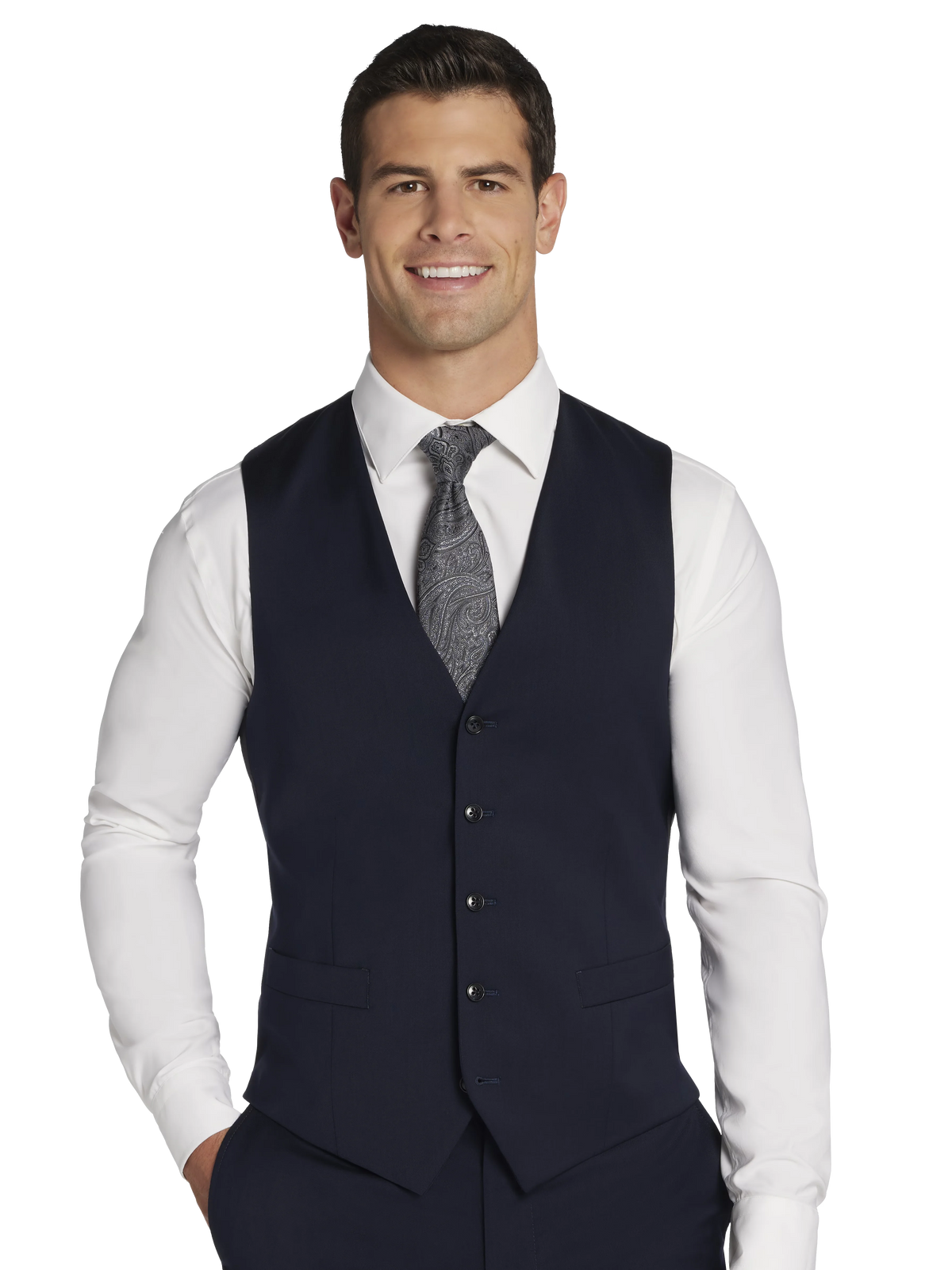 American Bespoke Modern Fit Wool Suit Vest