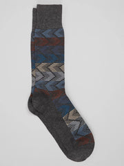 Zigzag Argyle Dress Socks, 1-Pair
