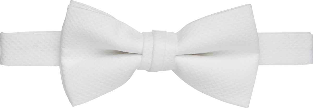 Solid Pique Pre-Tied Formal Bow Tie