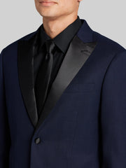 Slim Fit Peak Lapel Herringbone Dinner Jacket