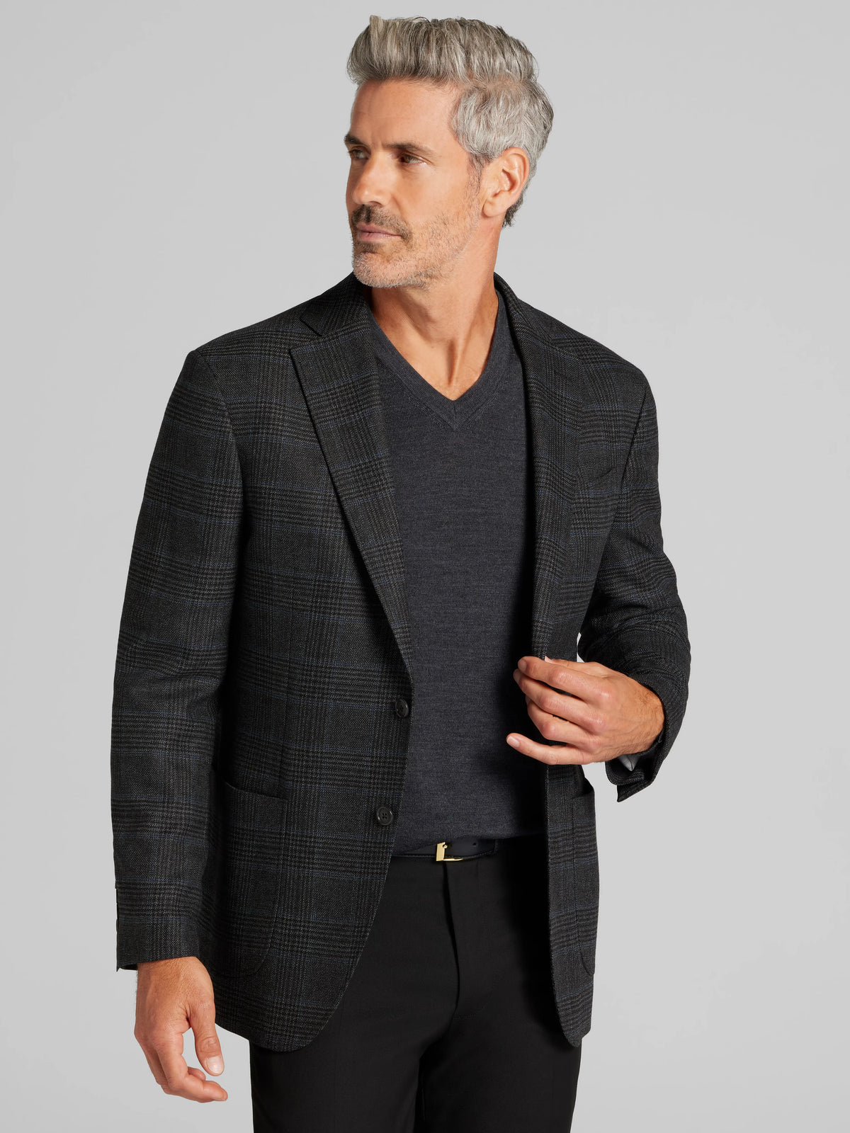 Modern Fit Plaid Sport Coat