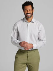 Modern Fit 100% Cotton Stripe Dress Shirt