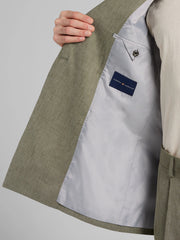 Modern Fit Double Breasted Linen Blend Suit Jacket