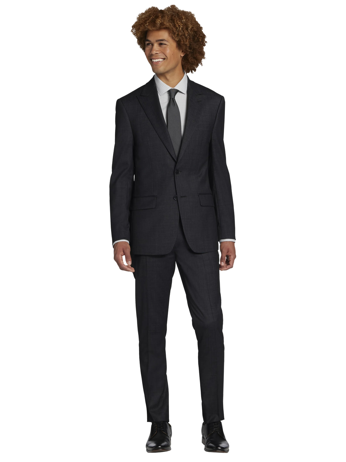 Slim Fit Wool Blend Peak Lapel Suit jacket