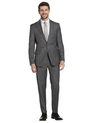Slim Fit Wool Blend Windowpane 3-Piece Suit