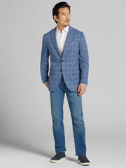 Modern Fit Windowpane Plaid Sport Coat