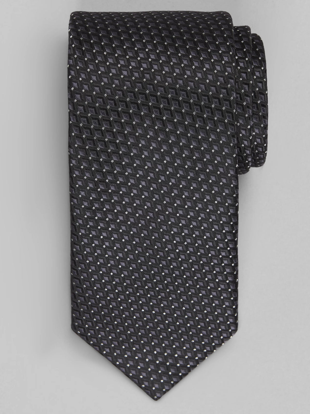 Narrow Metallic Dot Tie