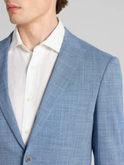 Skinny Fit Windowpane Suit