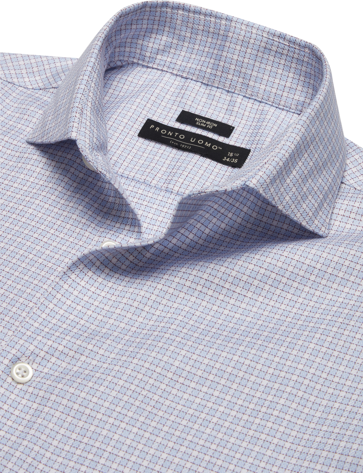 Slim Fit Spread Collar Dress Shirt
