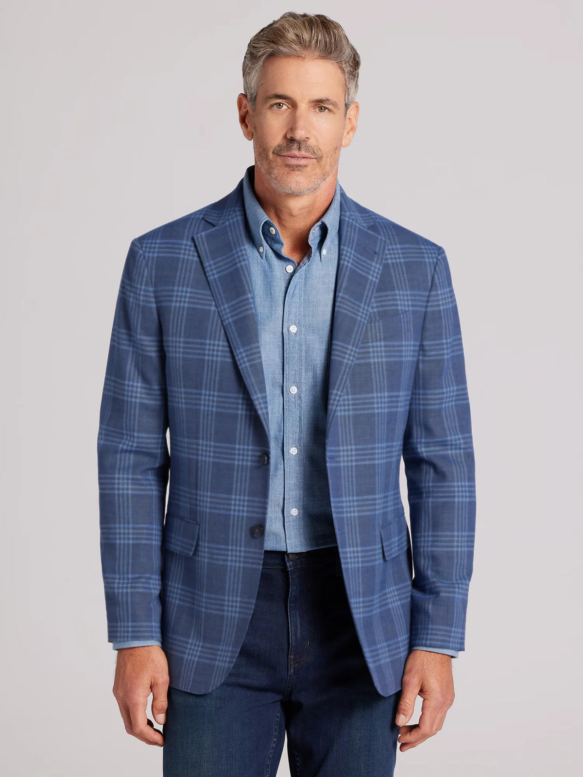 Modern Fit Plaid Sport Coat