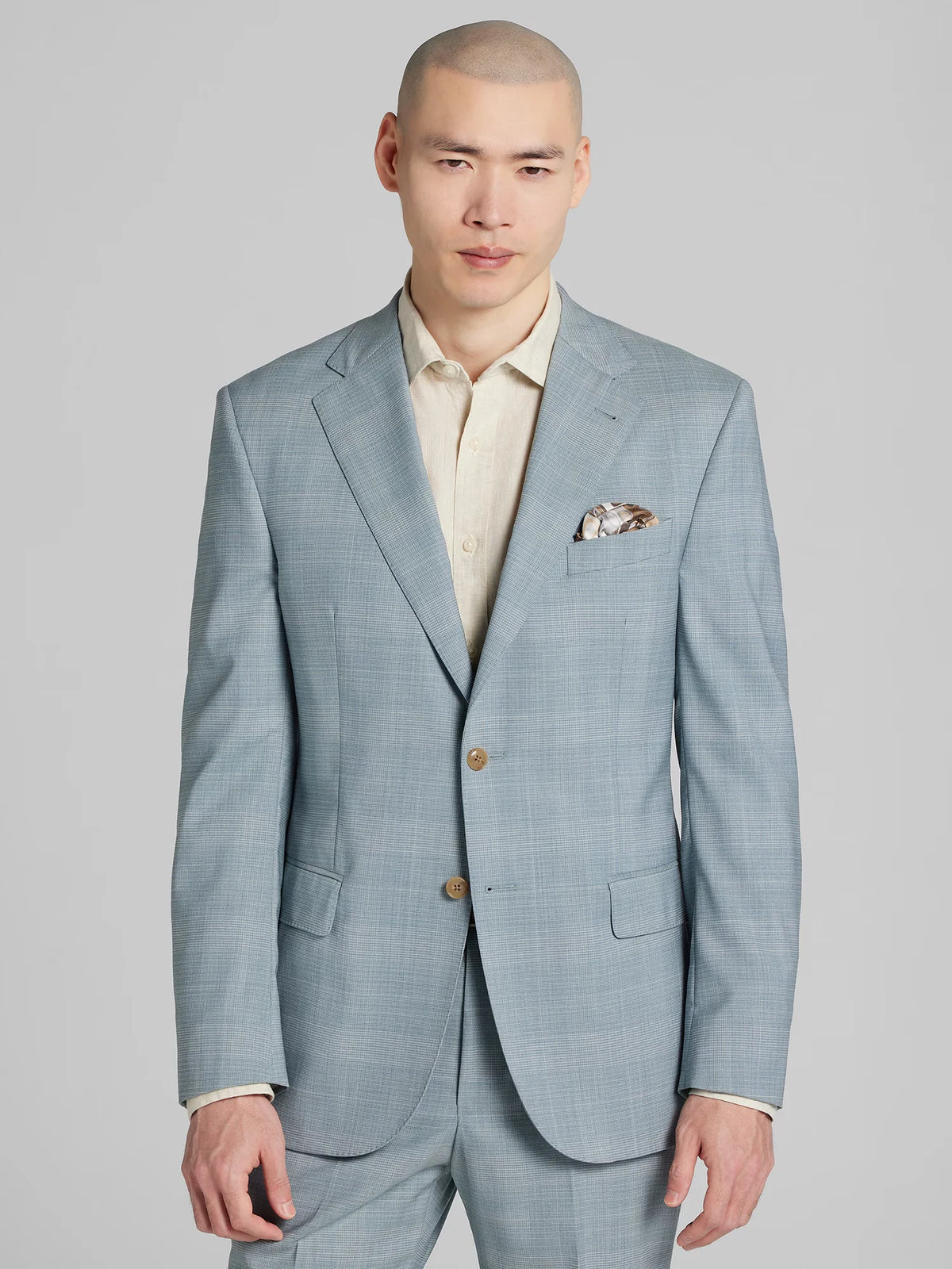 Modern Fit Plaid Suit Jacket