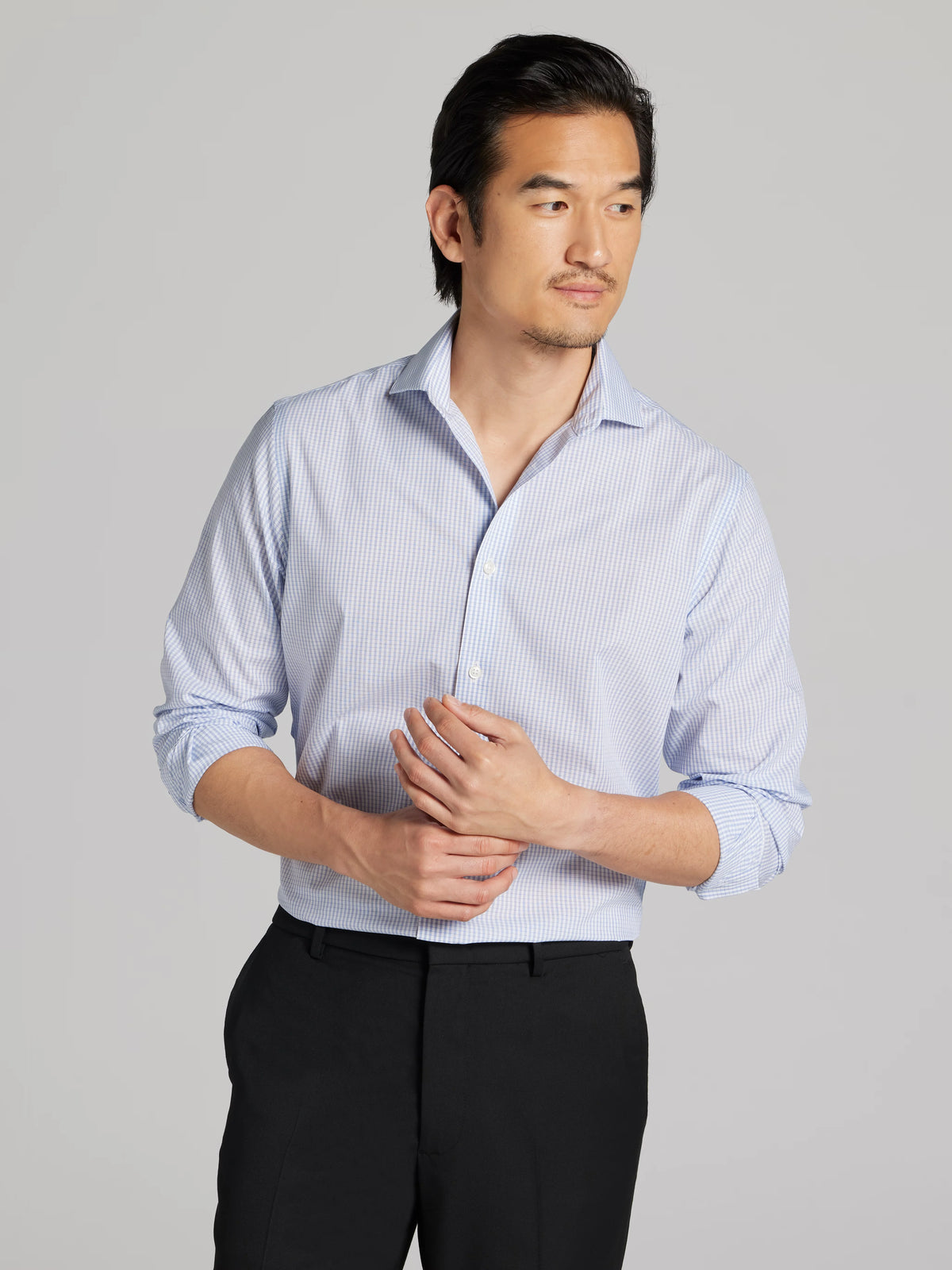 Slim Fit Check Dress Shirt