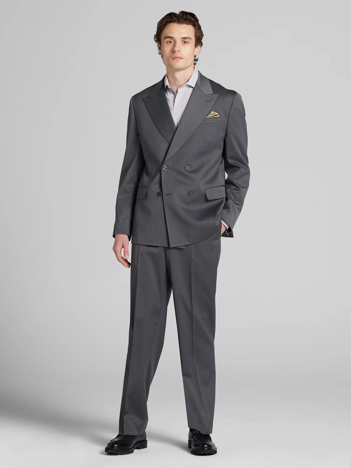 Relaxed Fit Double-Breasted Suit