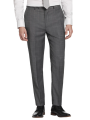 Slim Fit Wool Blend Windowpane Suit