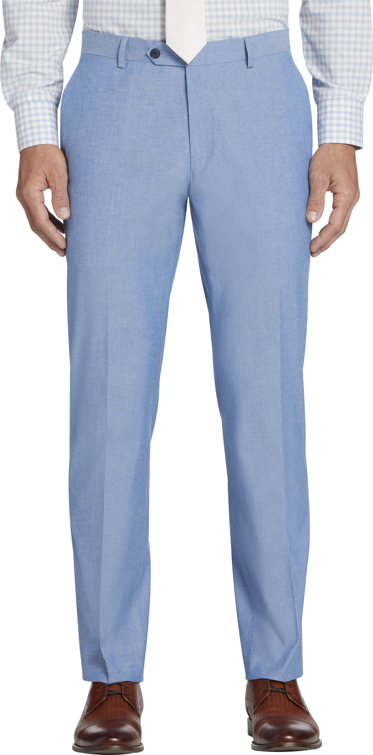 Modern Fit Cotton Blend Suit Pants