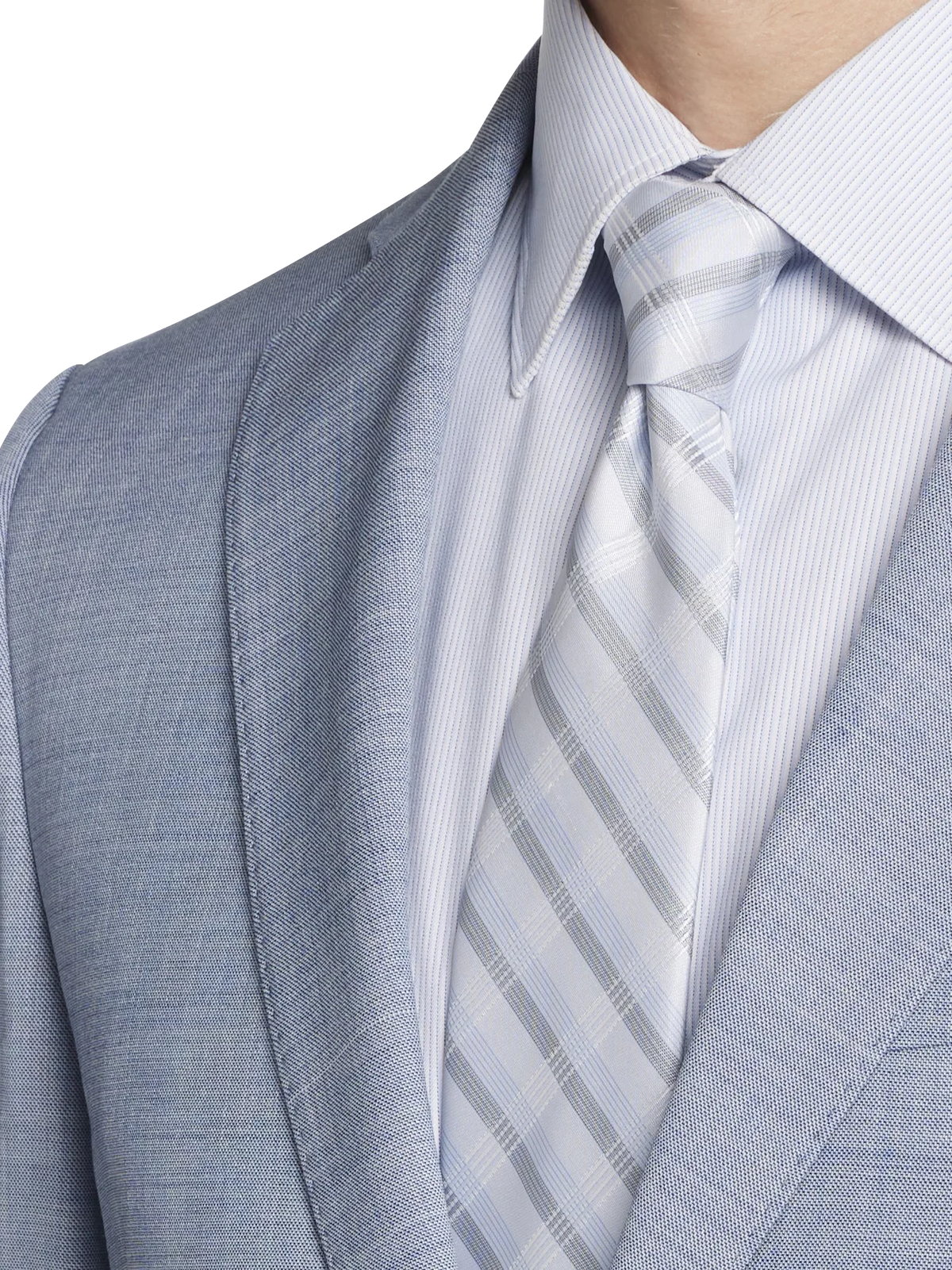 Slim Fit Wool Blend Sharkskin Suit