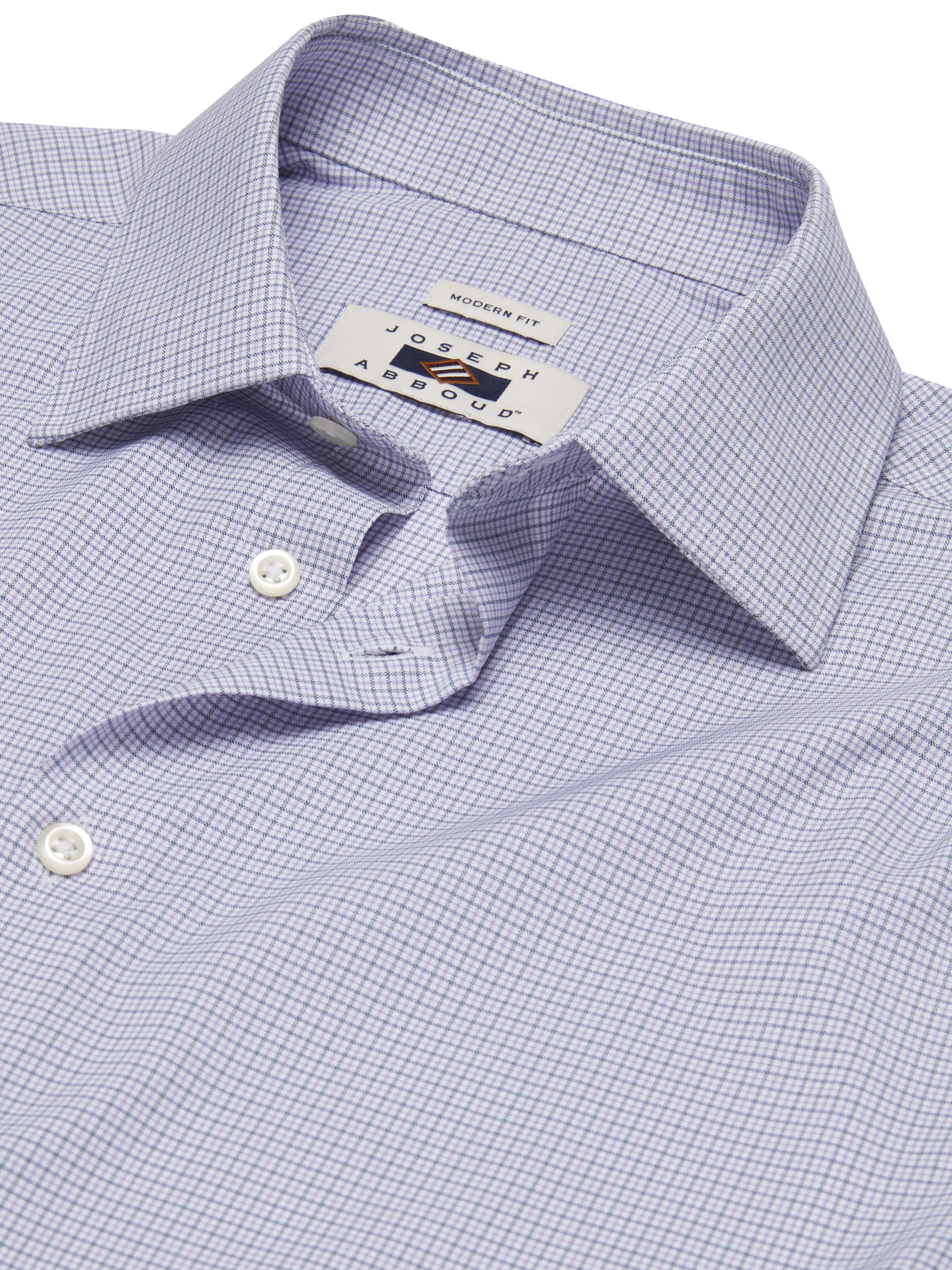 Modern Fit Mini Check Performance Dress Shirt