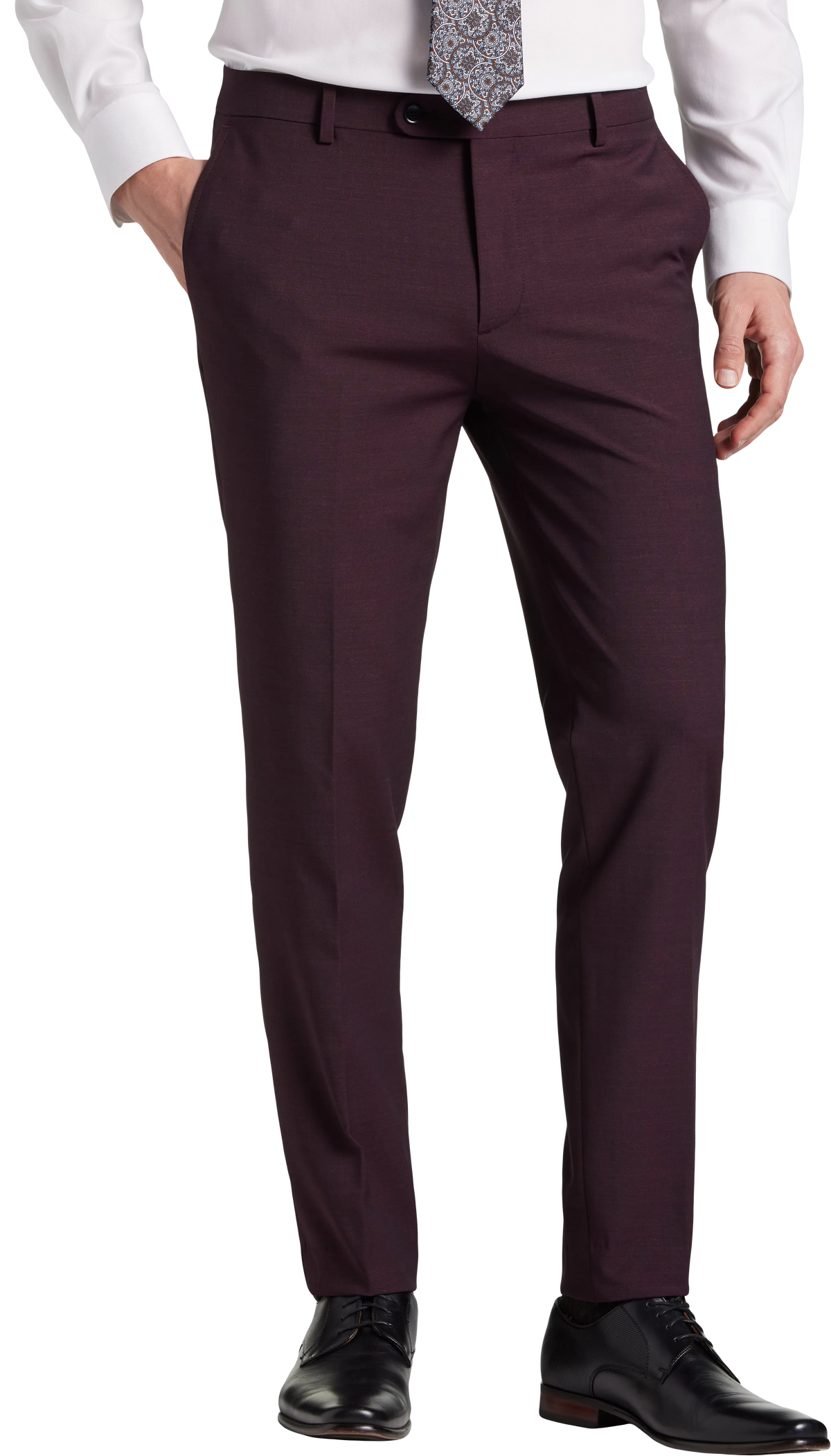 Slim Fit Wool Blend Suit Pants