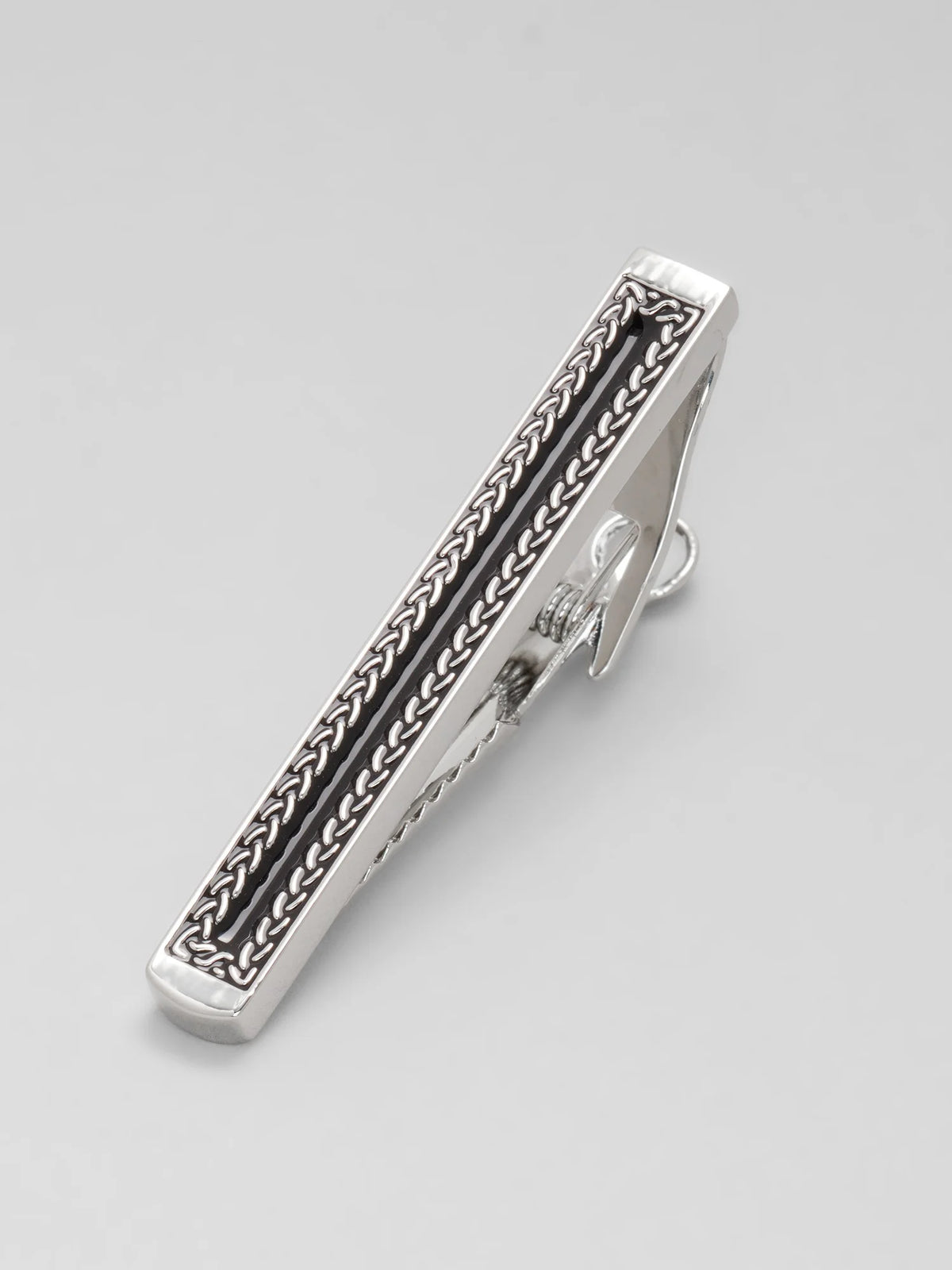 Enamel Chain Border Tie Bar