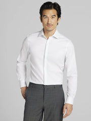 Slim Fit Supima Cotton Covered Placket Dress Shirt