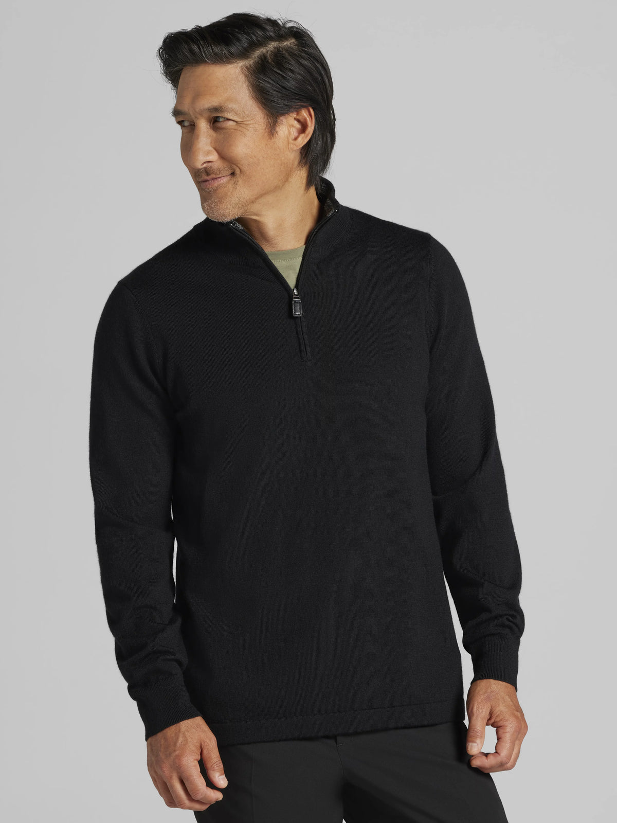 Merino Wool 1/4 Zip Sweater