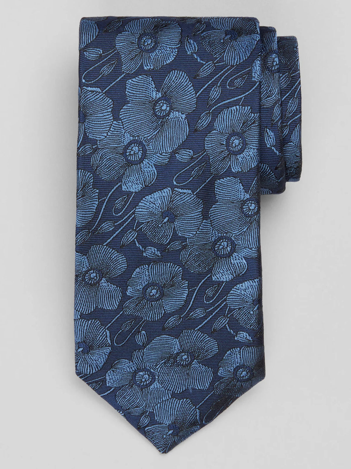 Linear Poppies Tie