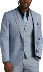Slim Fit Wool Blend Sharkskin Suit Jacket