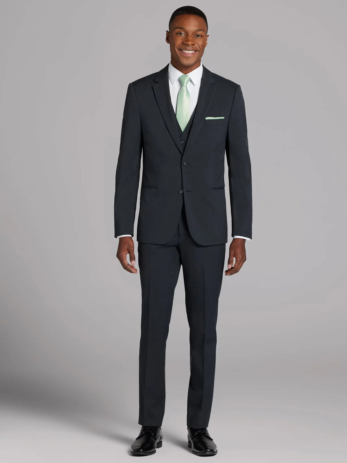 Charcoal Gray Performance Wool Suit