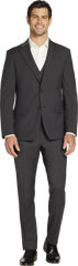 Modern Fit Premium Wool Blend Twill Suit