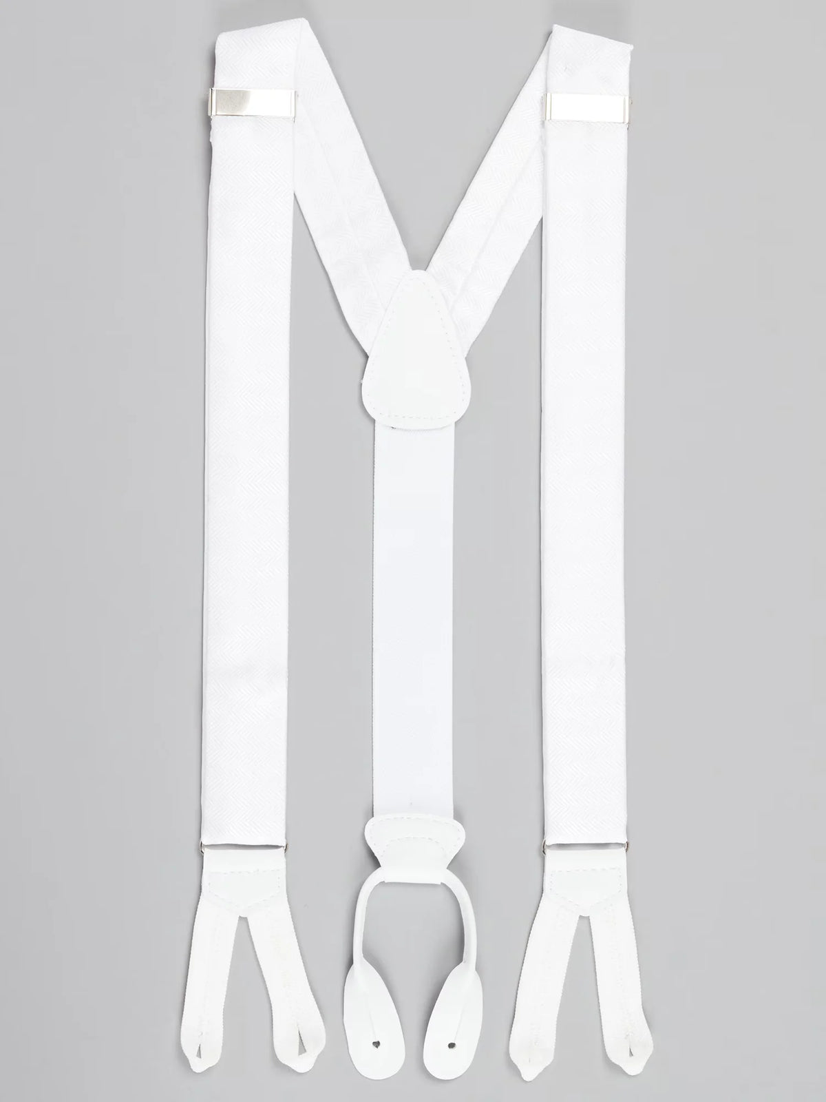 Chevron Stripe Silk Suspenders