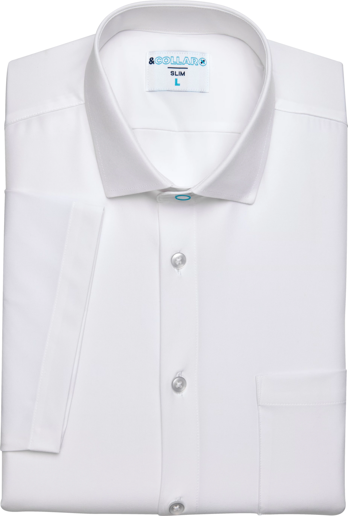 Slim Fit Moisture-Wicking Short Sleeve Dress Shirt