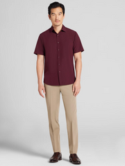 CHILLFLEX Modern Fit 4-Way Stretch Short Sleeve Button Up Shirt