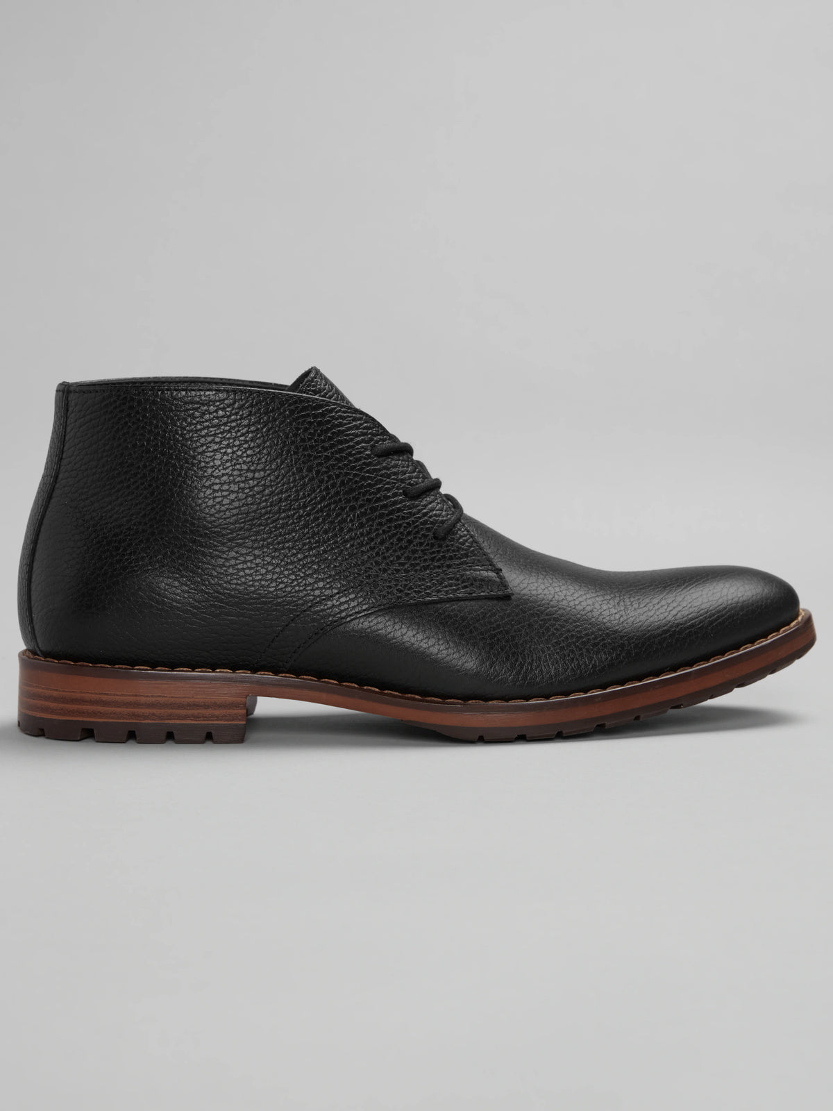 Pebbled Leather Chukka Boots