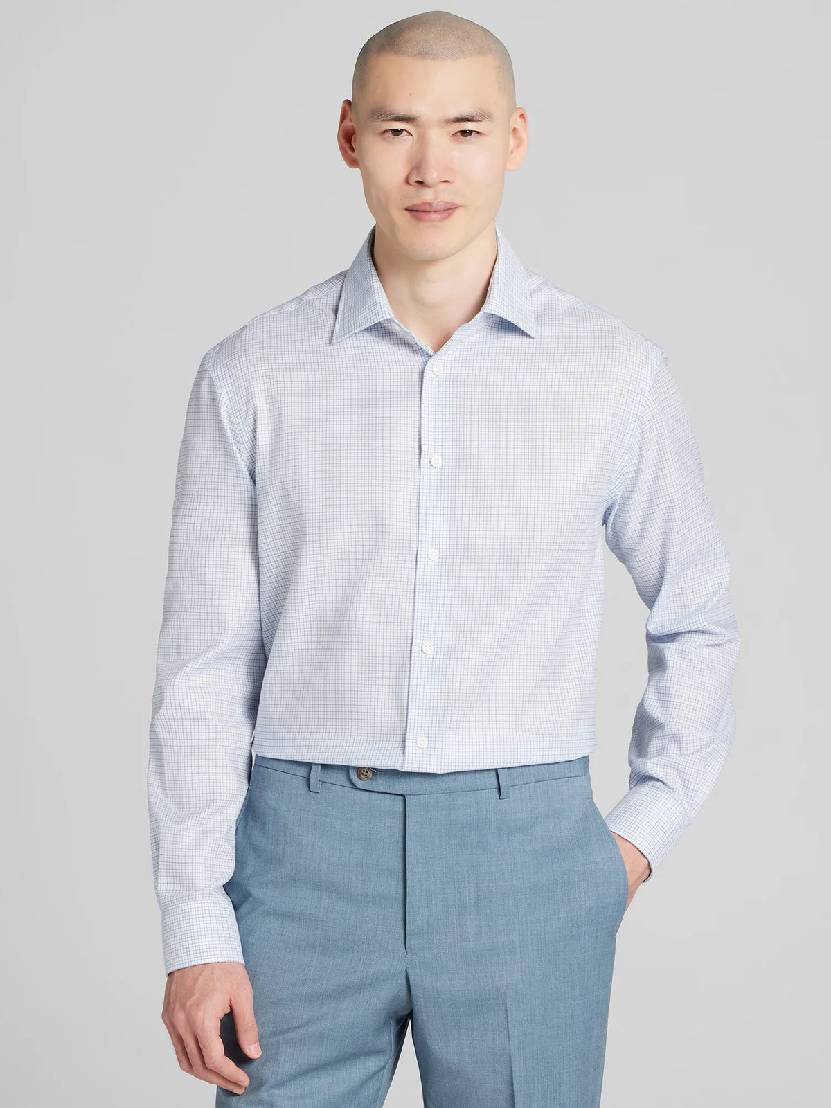 Classic Fit Plaid Dress Shirt