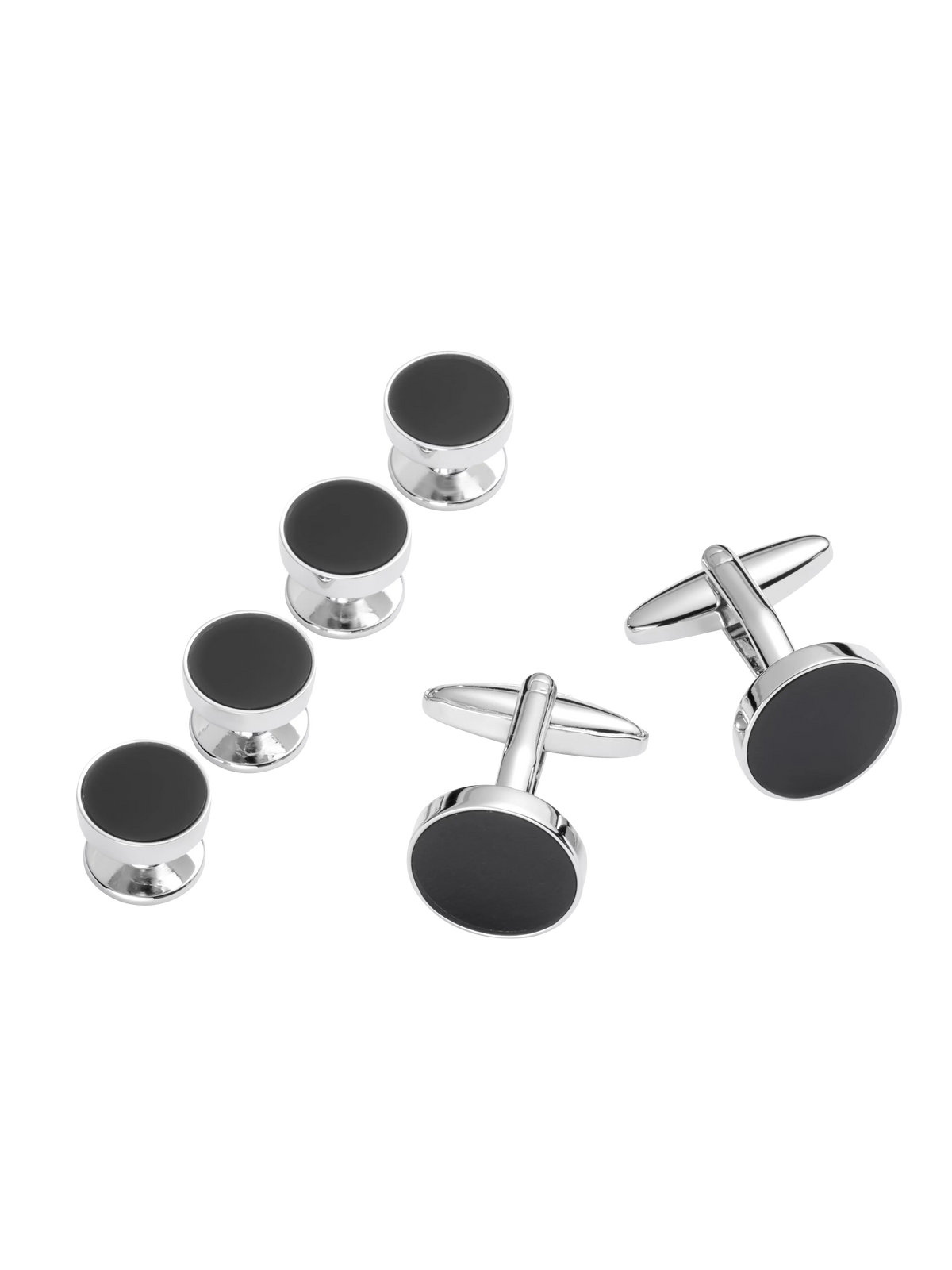 Circle Cufflinks & Studs Set