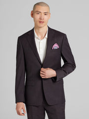 Slim Fit Grid Suit Jacket