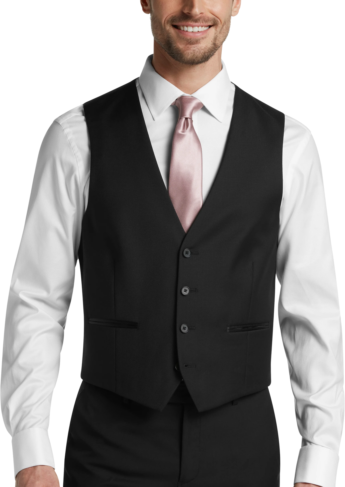 Slim Fit 100% Wool Tuxedo Vest