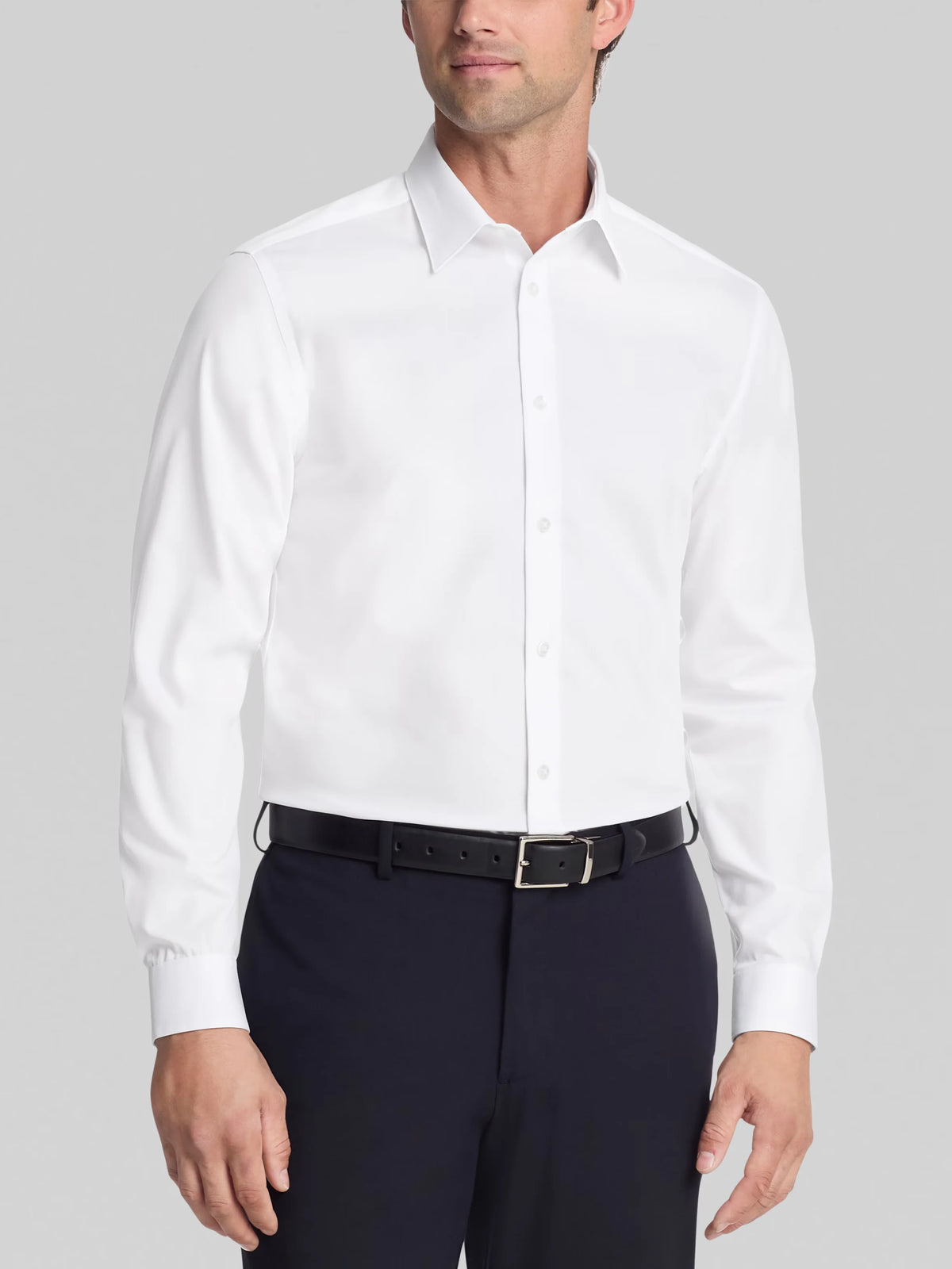 Slim Fit Herringbone Dress Shirt