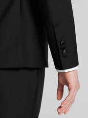 Slim Fit Satin Edged Notch Lapel 100% Wool Tuxedo