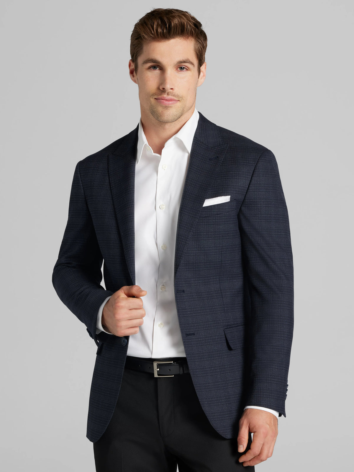 Slim Fit Grid Sport Coat