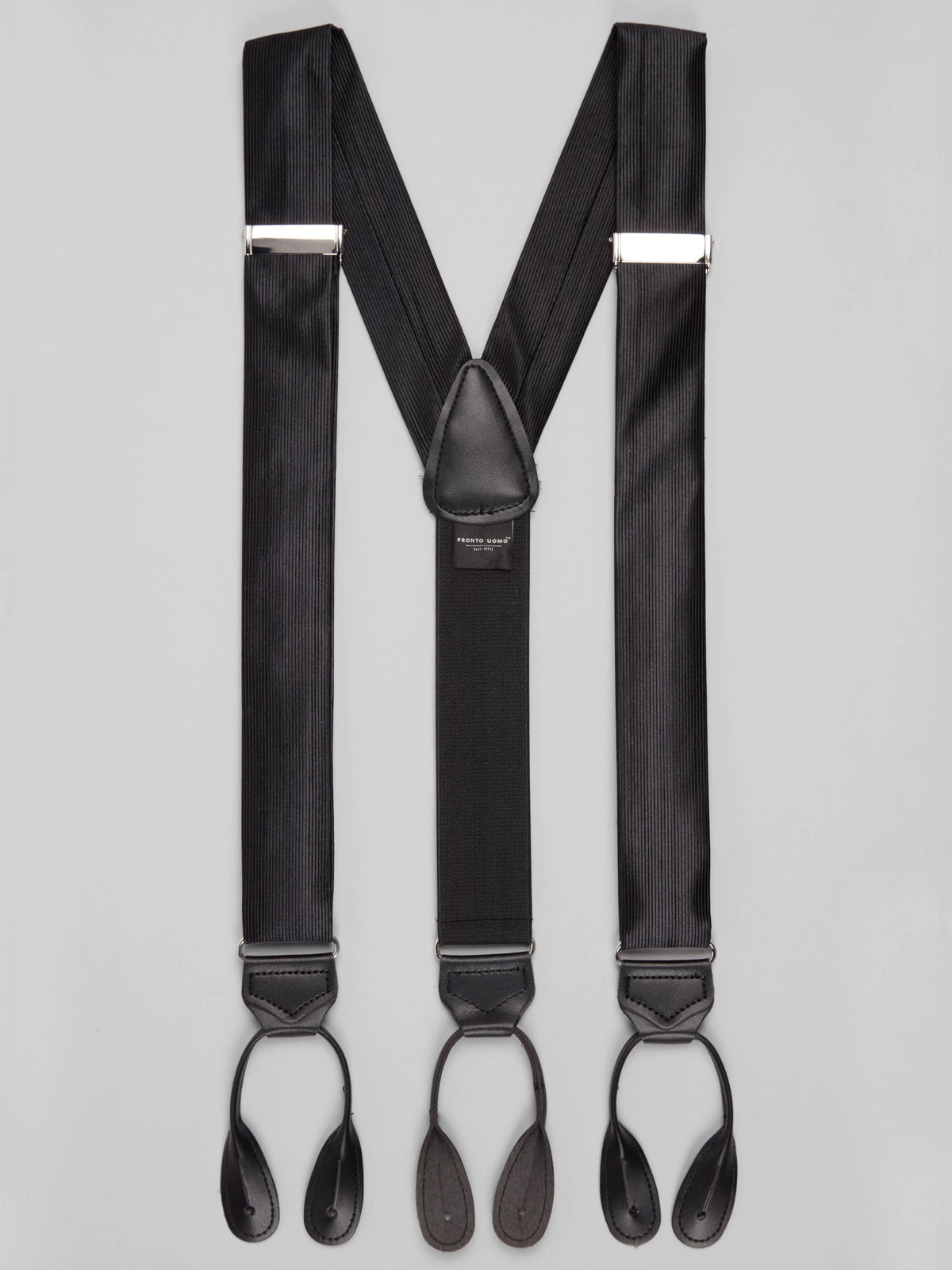Ribbed Silk Blend Suspenders