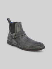 Michelangelo Leather Lace-Up Plain Toe Chelsea Boots