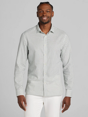 Modern Fit Linen Blend Button Up Shirt