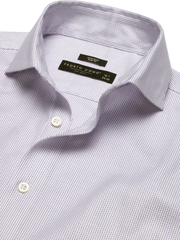 Slim Fit Herringbone Spread Collar Dress Shirt